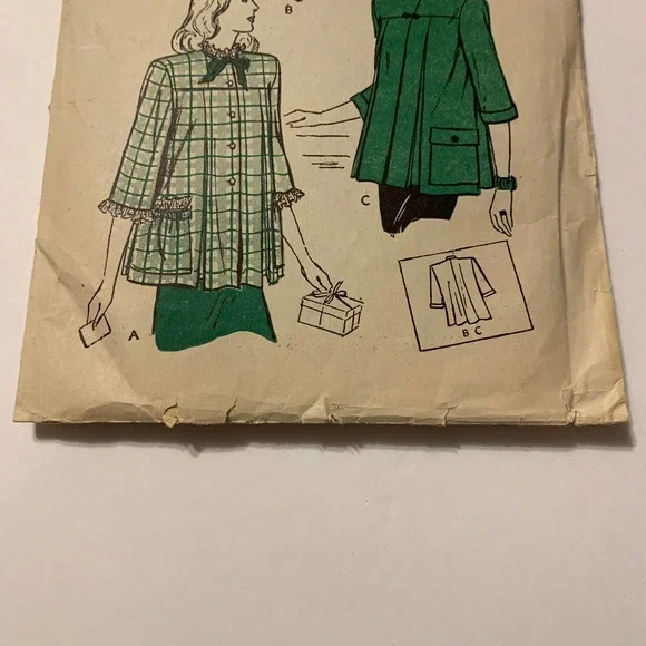 Butterick Vintage 1940's Sewing Pattern #3524 Maternity Smock Size 14 - Picture 3 of 5